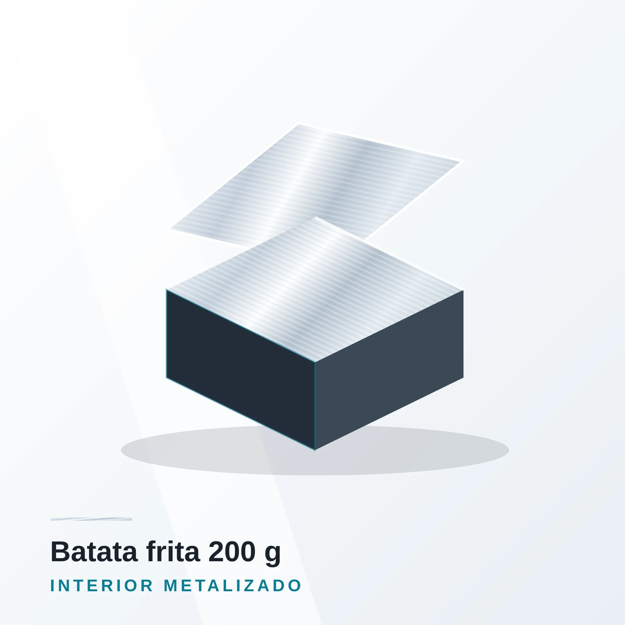 Caixa Metalizada para Batata Frita Delivery 200 g para delivery — embalagem food service Forpack