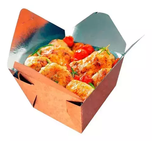 Caixa Metalizada P/ Frango Assado Carne Grelhado 1.200kg 50un para delivery — embalagem food service Forpack