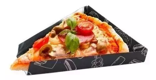 Cx Embalagem Metalizada Pedaço Triangulo Pega Pizza 50un para delivery — embalagem food service Forpack