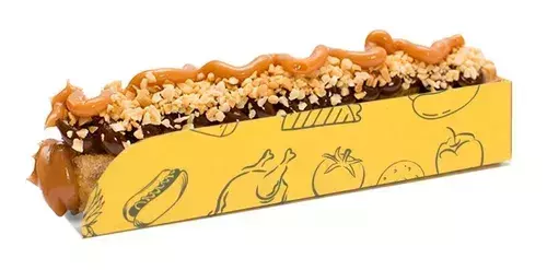 Embalagem Aluminizada Caixa Para Churros Gourmet 50 Un para delivery — embalagem food service Forpack