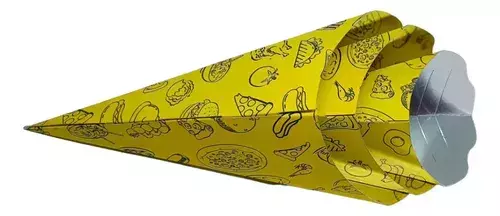 Embalagem Cone Batata, Salgados Porções 50un para delivery — embalagem food service Forpack