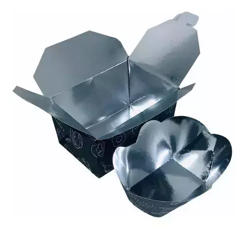 Embalagem Cx Metalizada Batata Recheada + Barca Delivery 50un para delivery — embalagem food service Forpack