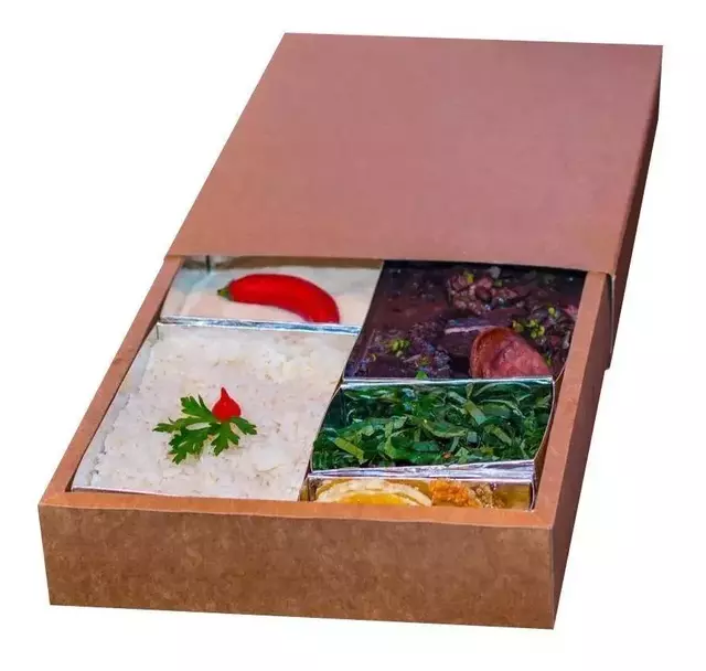 Embalagem Cx Metalizada Feijoada Delivery C/berços 1,5 Kg 10un para delivery — embalagem food service Forpack