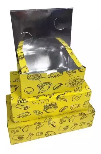 Embalagens Caixas Delivery Combo Lanches + Fritas 50un para delivery — embalagem food service Forpack