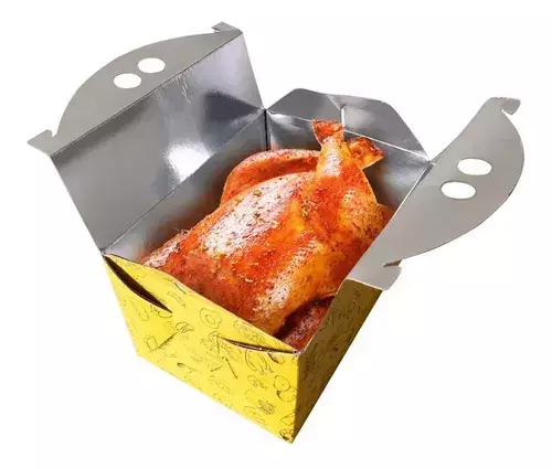 Embalagens Metalizada Frango Assado Carne Grelhado 50un para delivery — embalagem food service Forpack